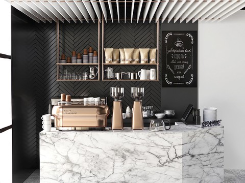 Modern Cafe Bar Counter