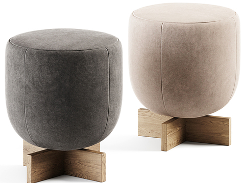 Bonaldo modern fabric round stool