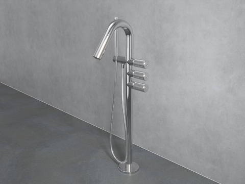 Modern stainless steel floor faucet