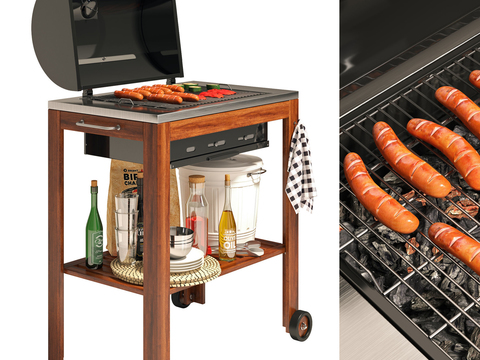 Modern outdoor barbecue grill grill