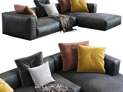 FLEXFORM leather corner sofa