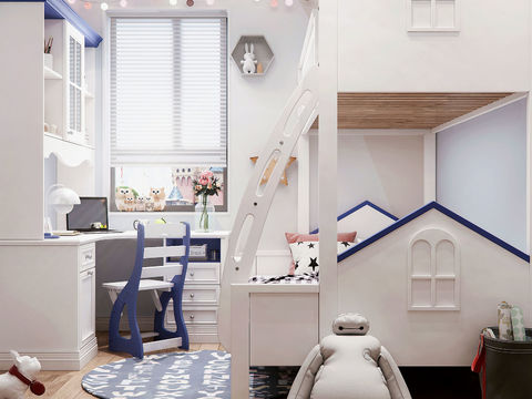 Modern bunk kids Bedroom free