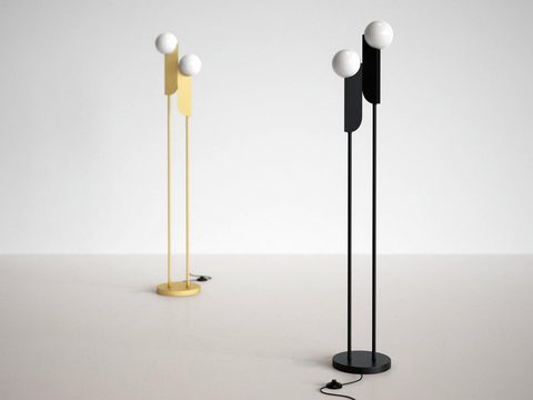 Modern Minimalist Black Gold Art Floor Lamp Free