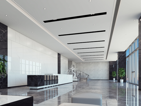 Modern Business Lobby Office Building Lobby Free