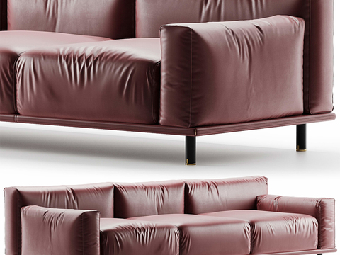 Meridiani modern leather multiplayer sofa