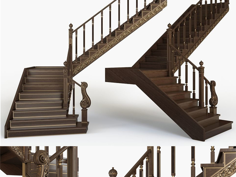 European-style metal staircase