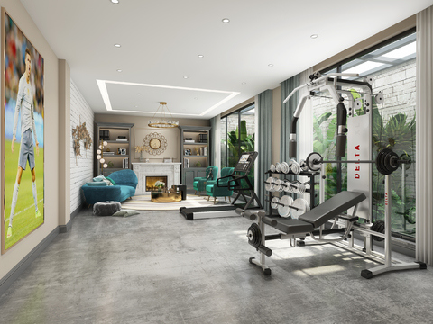 Jane European Style Living Room Gym Leisure Area