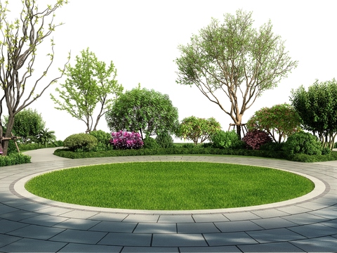 Modern Park Lawn Landscape