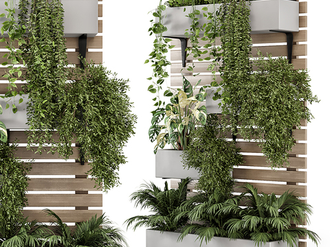 Green plant wall balcony flower stand