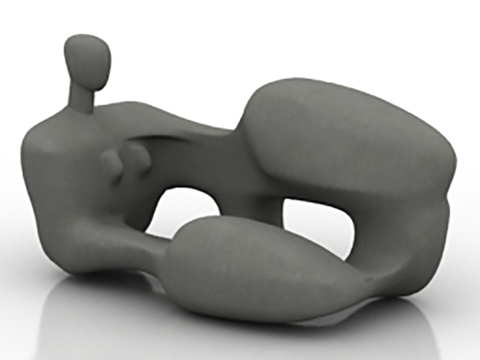 Modern minimalist abstract figure sculpture free