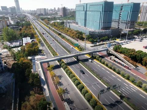 urban road highway pedestrian bridge psd