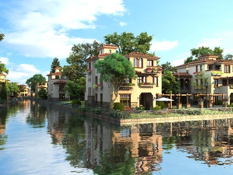 European Villa Riverside View