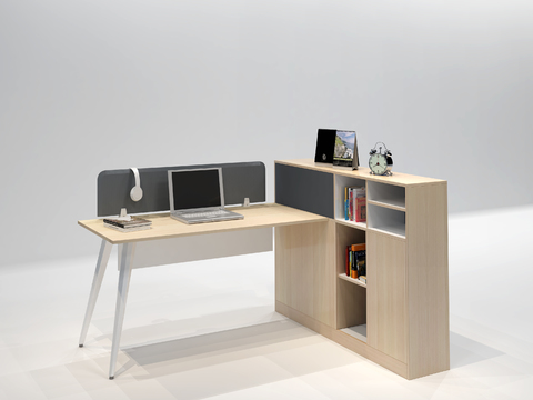 Modern desk filing cabinet combination