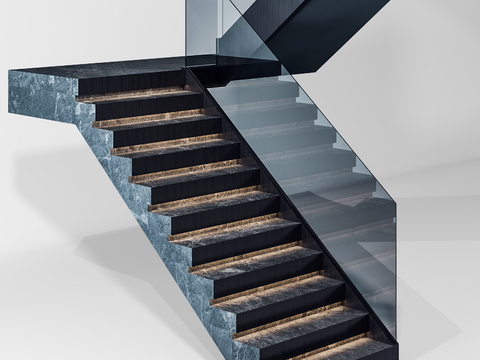 Modern marble staircase