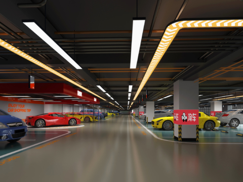 Modern underground parking