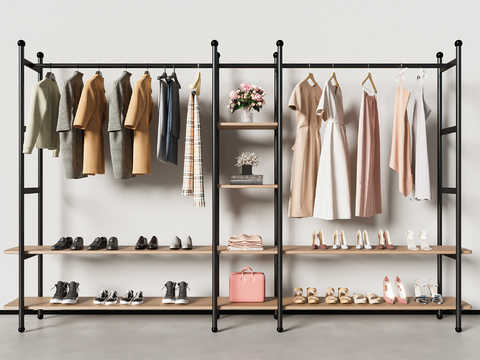 Modern Hanger Shoe Rack Clothing Shoes