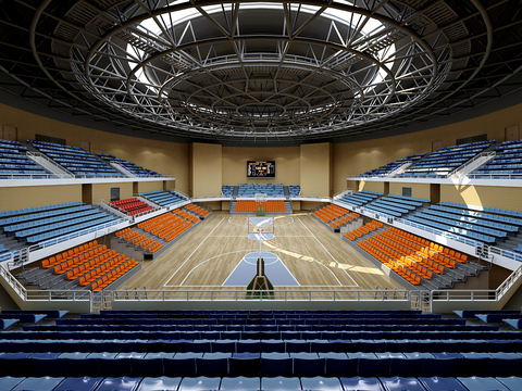 modern gymnasium basketball hall