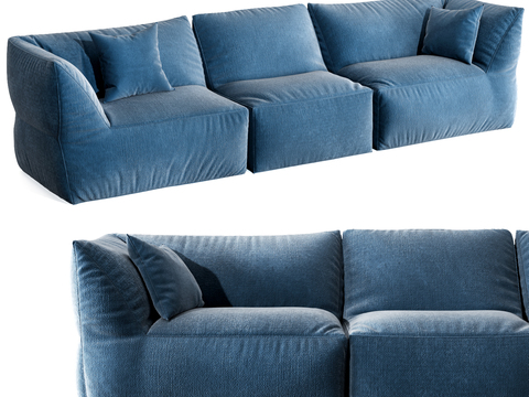 Flexform blue sofa soft sofa