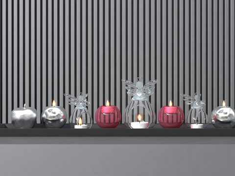 Modern glass candle ornaments