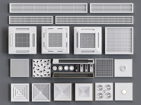 Modern central air conditioning air outlet Yuba combination