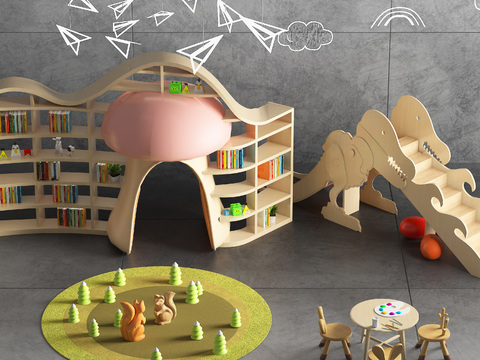 Nordic Children's Cartoon Bookshelf