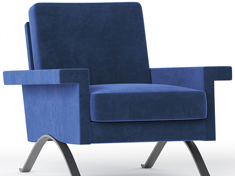 Cassina Klein blue lounge chair