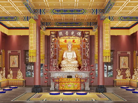 Chinese Temple Buddha Hall