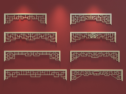 Chinese-style lattice carving