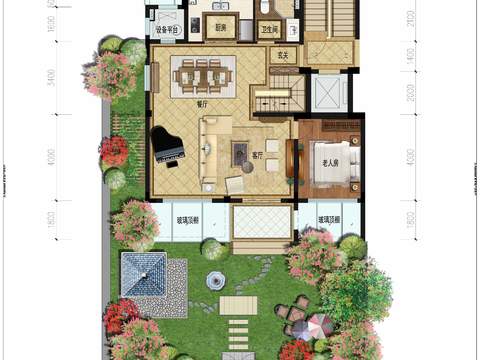 modern floor plan psd