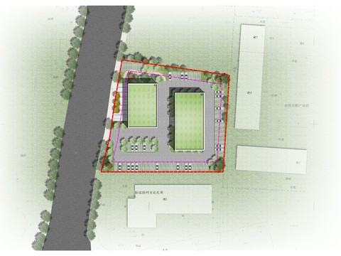 modern architecture landscape plan psd