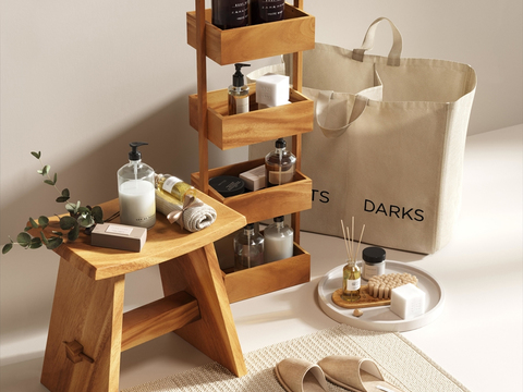 Nordic Bath Shelf Storage Rack