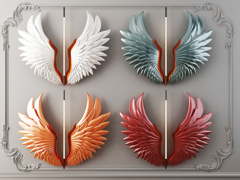 Modern Angel Wings Wall Pendant