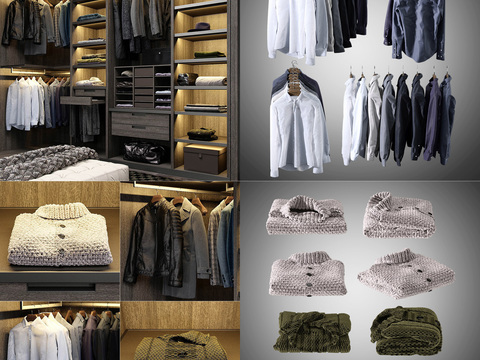 Modern clothes wardrobe