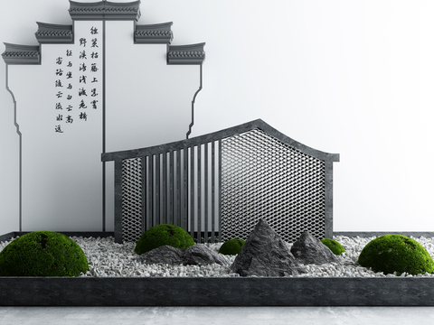 Neo-Chinese Style Ancient Building Modeling Landscape