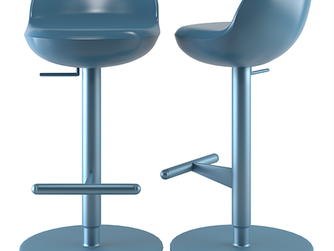 Calligaris Modern Blue Paint Bar Chair