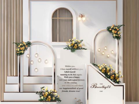 Modern Affordable Luxury Style Wedding Wedding Art Display Photo Area