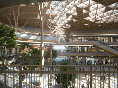 modern shopping mall commercial street