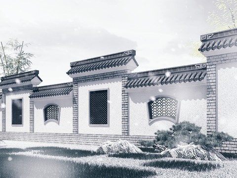 Chinese-style Huizhou garden wall