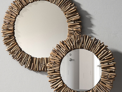 Natural wind decorative mirror mirror