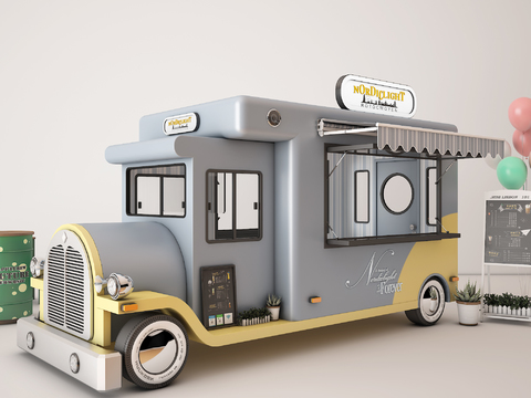 Modern mobile fast food truck