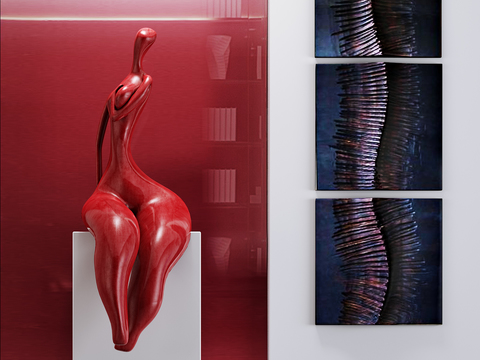 Modern figure sculpture wall decoration