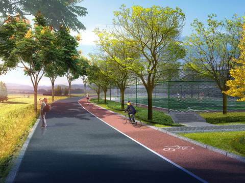 greenway bike path psd