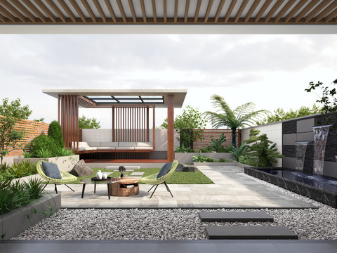 Modern Courtyard Garden