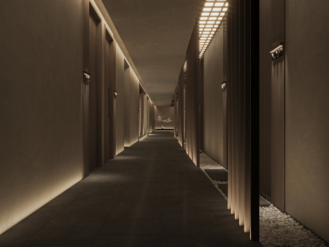 Modern Hotel Corridor