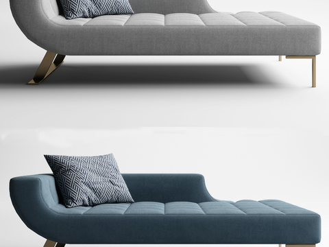 Modern fabric chaise longue