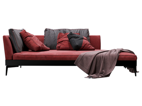 Modern minimalist solid wood fabric leisure sofa free