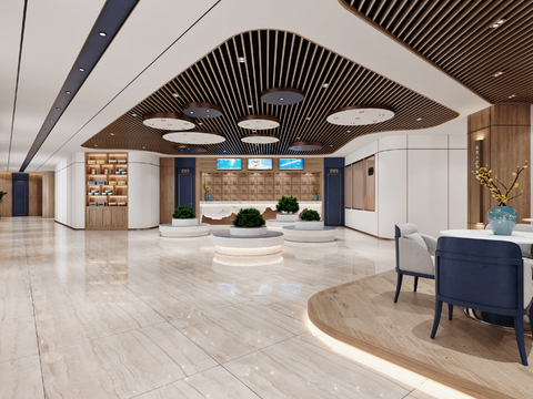 New Chinese Traditional Medicine Hall Lobby