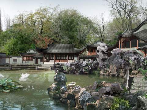 Chinese style pavilion rest pavilion pavilion psd