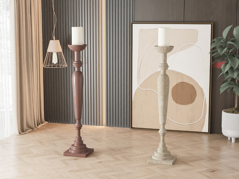 Quiet floor lamp candlestick lamp