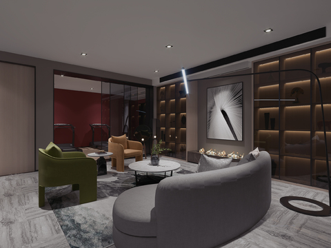 Modern Basement Lounge